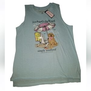 NWT Simply Southern Sun Blessed & Dog Blessed Tank- M